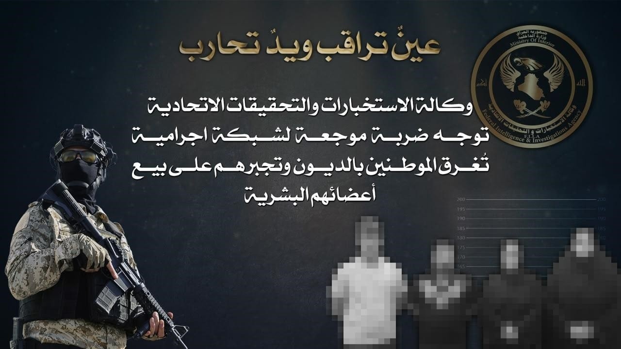 ضبط شبكة إجرامية تستغل القروض الربوية لإجبار ضحاياها بيع أعضائهم ببغداد